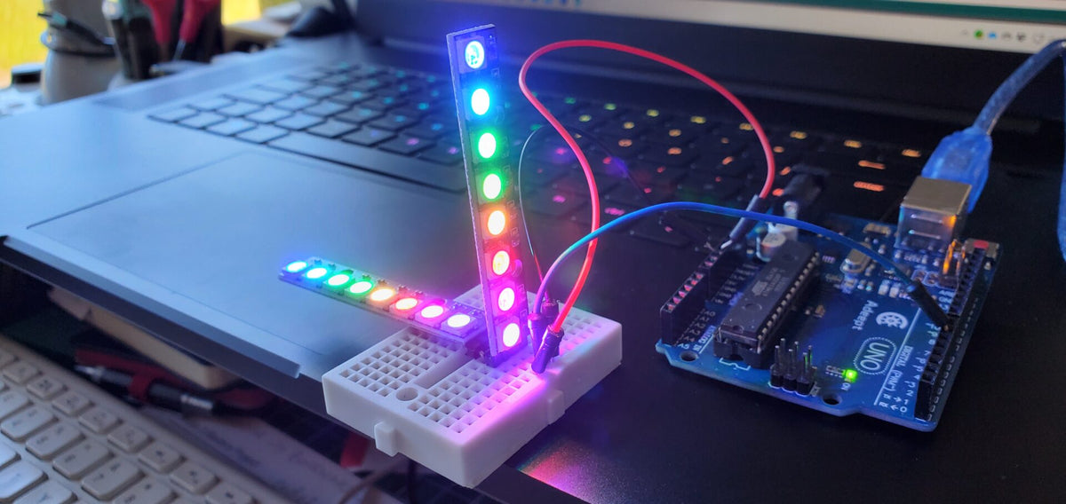 Whoa NEO TESTER! Get Your Prototyping On with Our Unique Mini 8 RGB LED Circuit Board Strip! image 0