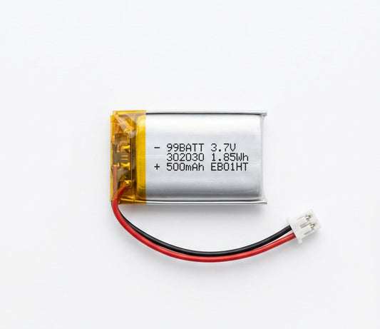 3.7V 500mAh LiPo battery with JST connector, photo 2