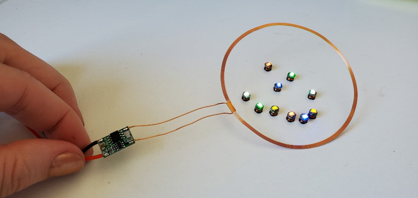 Small Inductive Coil & 10 Wireless LEDs - 5V image 3