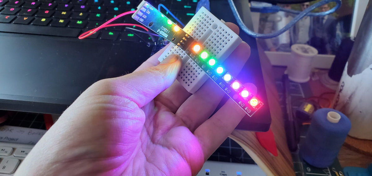 Whoa NEO TESTER! Get Your Prototyping On with Our Unique Mini 8 RGB LED Circuit Board Strip! image 1