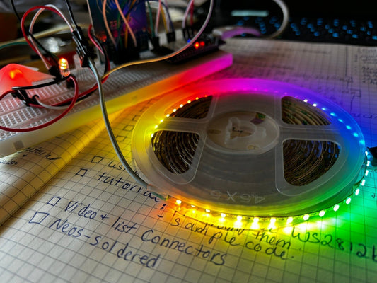 NeoPixel troubleshooting guide for WS2812B RGB LEDs