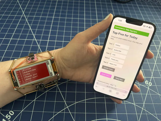 Wearing Productivity on Your Sleeve: How I Built a Wi-Fi-Enabled To-Do List Cuff