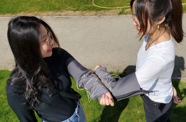 Conductive fabric and circuit board components for wearable technology projects