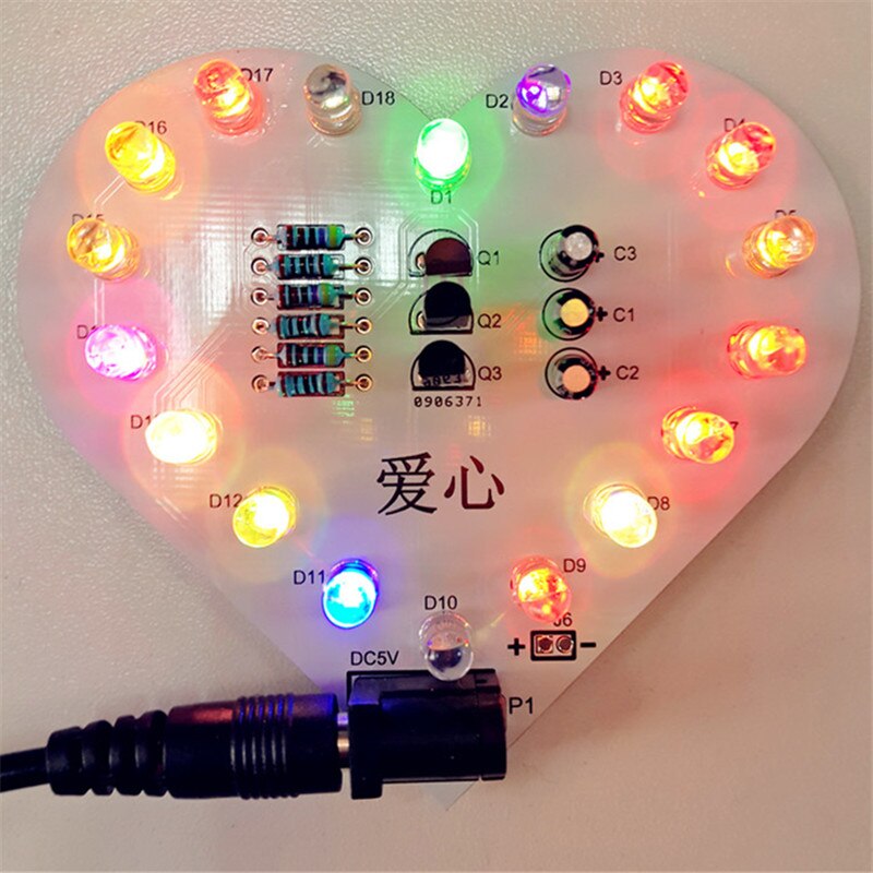 Colorful Heart-Shaped LED image 0