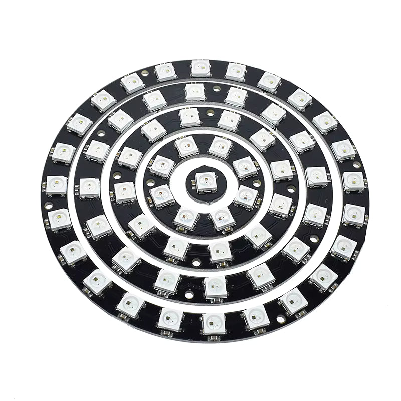 24-LED RGB Circuit Ring – WS2812B (Black PCB) image 3