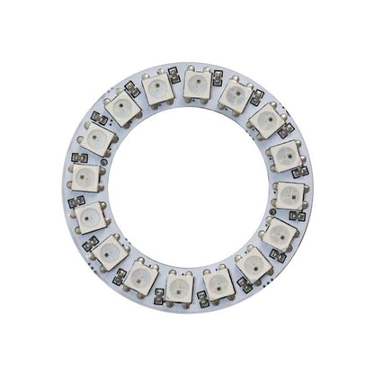 16-LED RGB Circuit Ring – WS2812B (White PCB) image 0