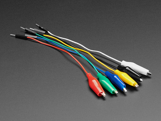 Small Alligator Clip to Male Jumper Wire Bundle image 0
