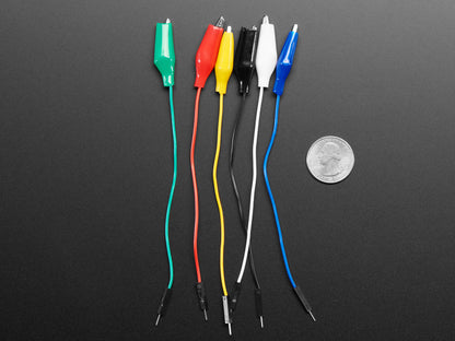 Small Alligator Clip to Male Jumper Wire Bundle image 1