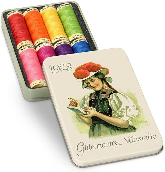 Gutermann Vintage Tin Thread set: bright image 1