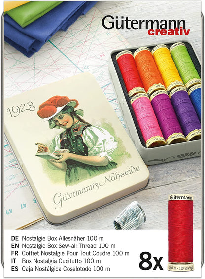 Gutermann Vintage Tin Thread set: bright image 4