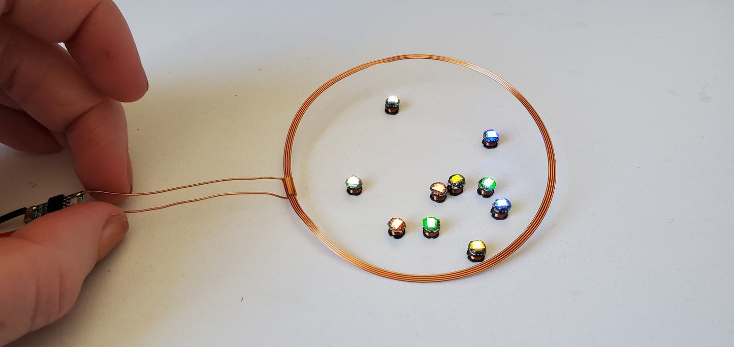 Small Inductive Coil & 10 Wireless LEDs - 5V image 0