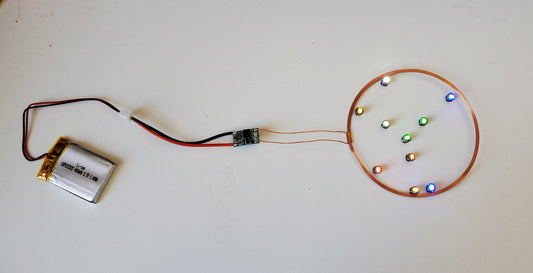 Small Inductive Coil & 10 Wireless LEDs - 5V image 1