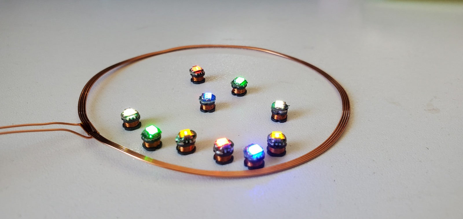 Small Inductive Coil & 10 Wireless LEDs - 5V image 2