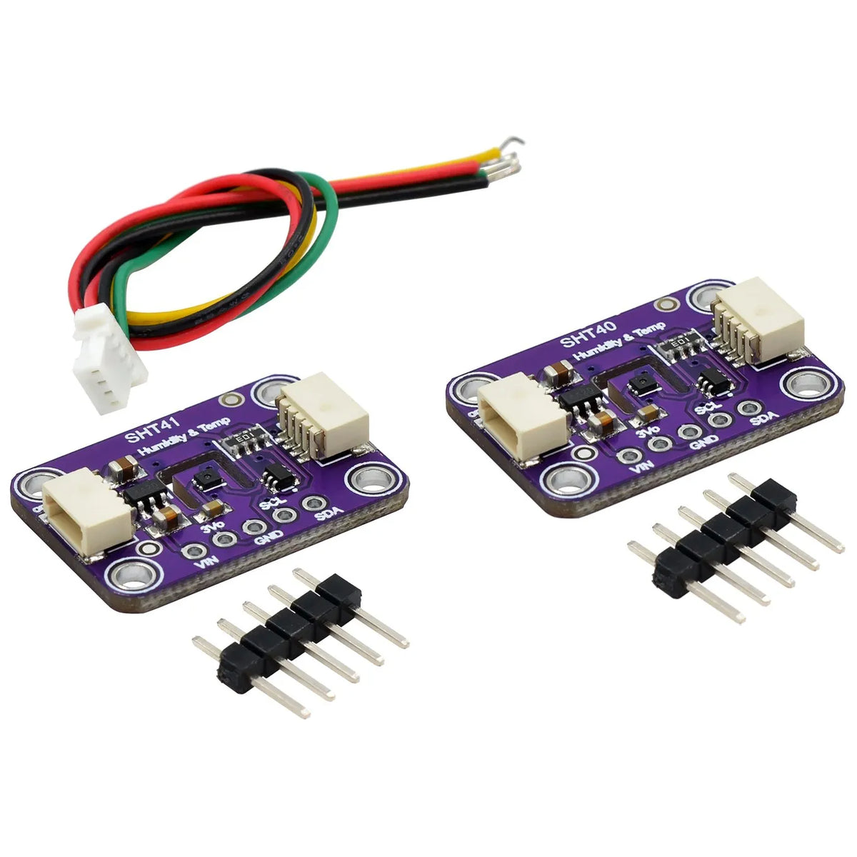 SHT40 board with Qwiic cable and headers