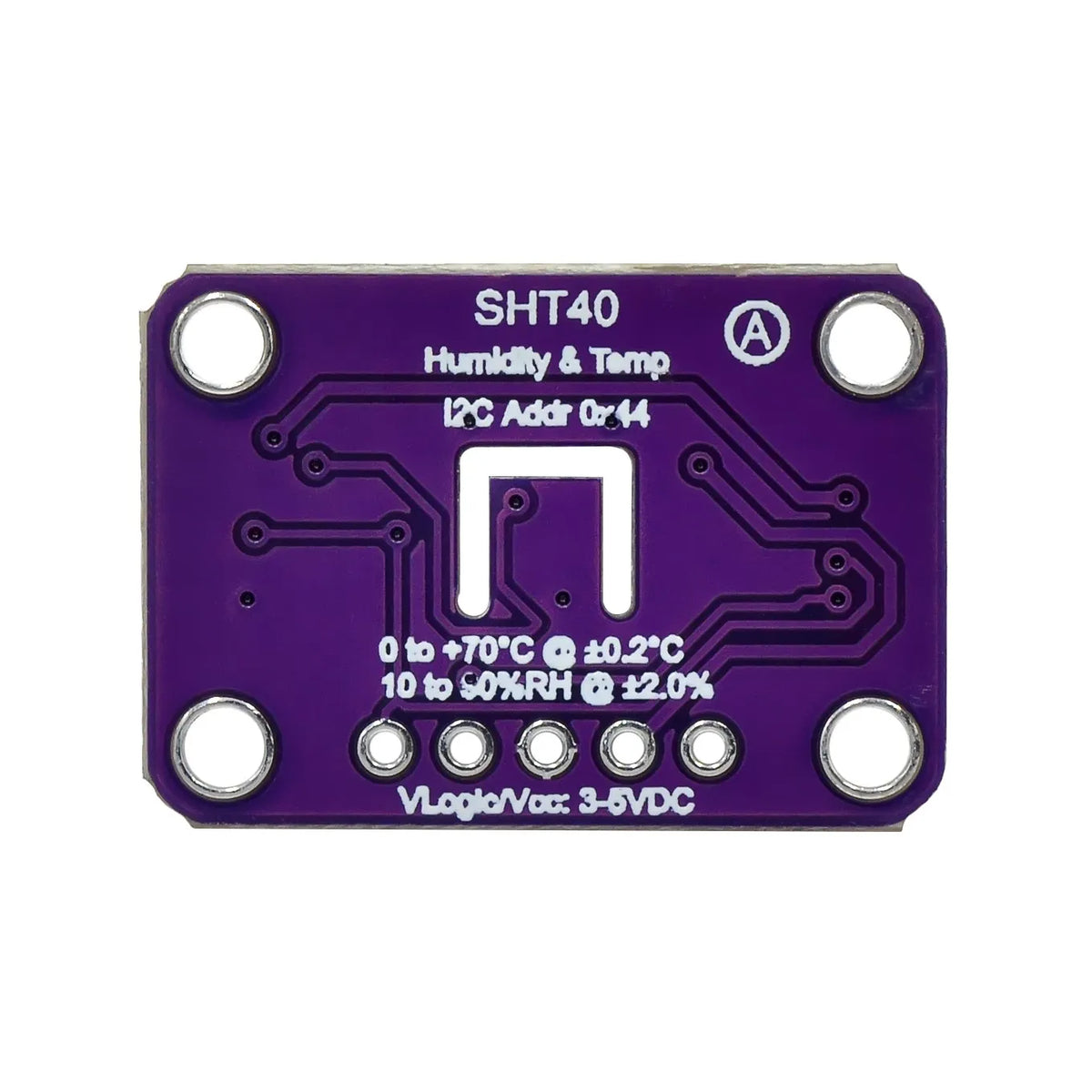 SHT40 temperature and humidity sensor board