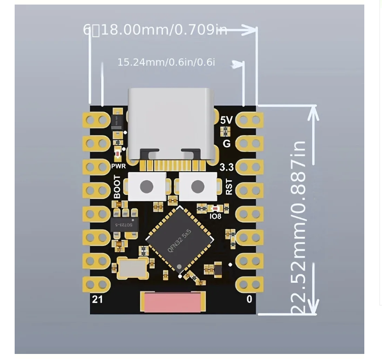 ESP32-C3 SuperMini Development Board (Pink)