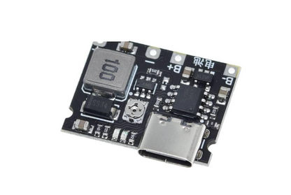 USB-C Li-ion Charger with Step-Up Boost Module (TP4056, 18650)