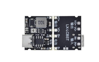 USB-C Li-ion Charger with Step-Up Boost Module (TP4056, 18650)