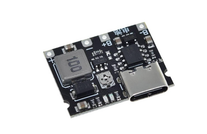 USB-C Li-ion Charger with Step-Up Boost Module (TP4056, 18650)