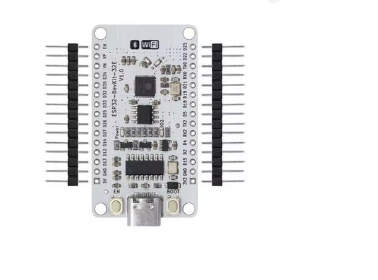 White ESP32-WROOM-32E Development Board 30-Pin (USB-C)