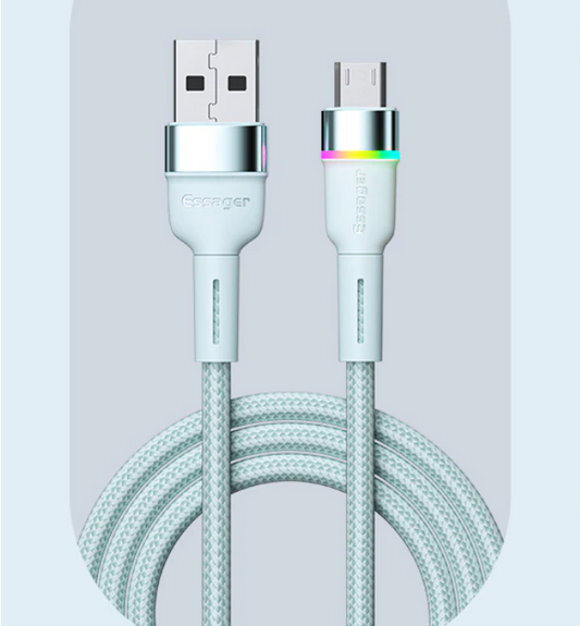 Blue Fabric Micro USB Cable image 0