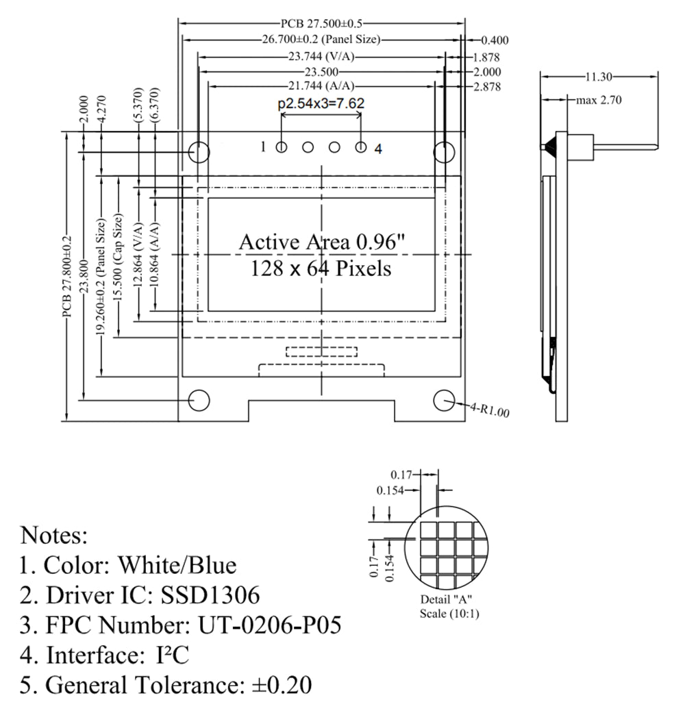 Black Circuit Blue OLED 0.96" image 5