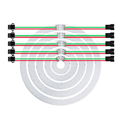 16-LED RGB Circuit Ring – WS2812B (White PCB) image 1