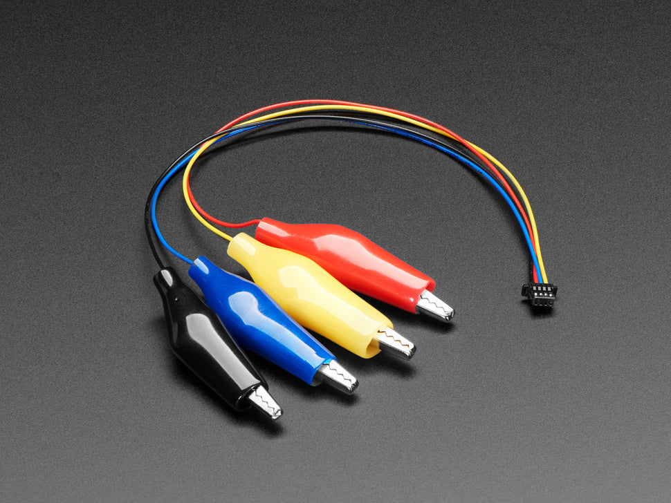 JST SH 4-pin Cable with Alligator Clips - STEMMA QT / Qwiic image 0