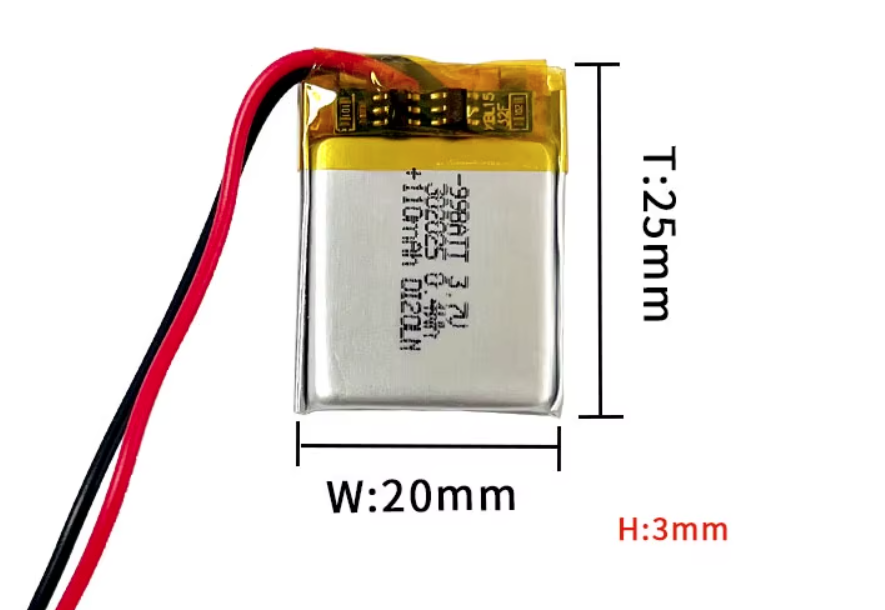 Lithium Polymer Battery – 110mAh High-Performance Power Solution image 1