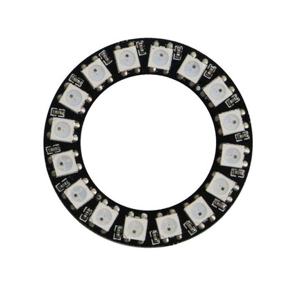 16-LED RGB Circuit Ring – WS2812B (Black PCB) image 0