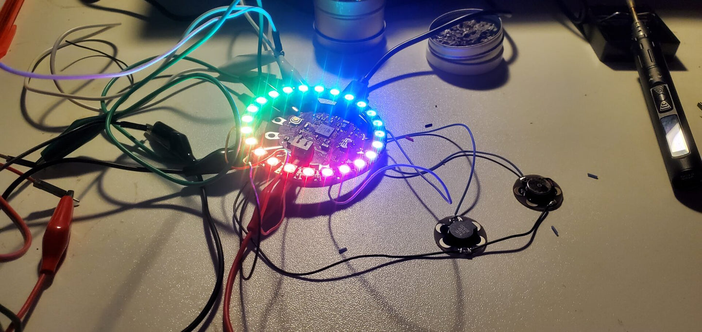 24-LED RGB Circuit Ring – WS2812B (Black PCB) image 1
