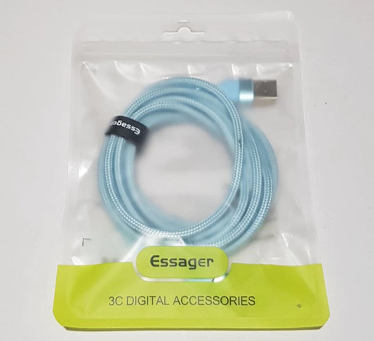 Blue Fabric Micro USB Cable image 1