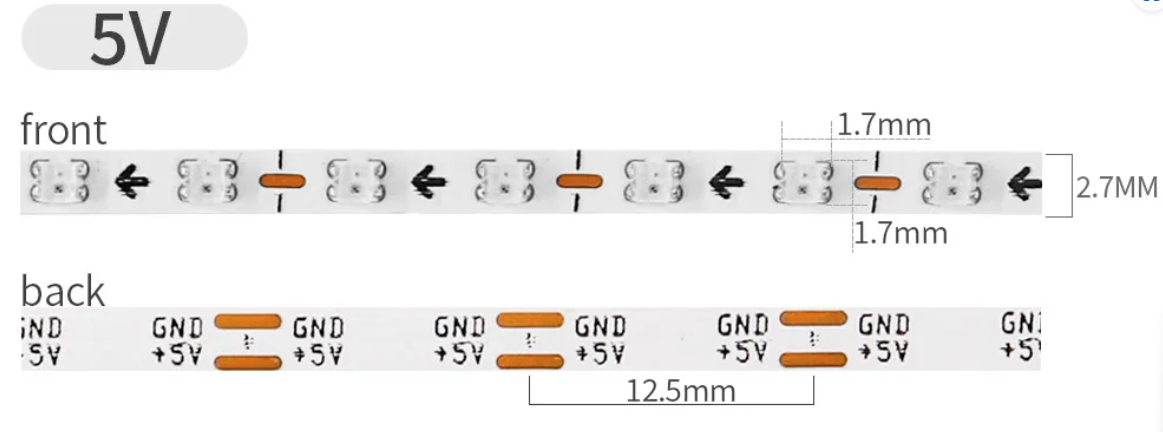 Ultra-Narrow WS2812 Smart Digital LED Strip – Light Up Your Creations! image 3