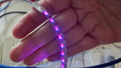 Side-Emitting RGB LED Strip: 10 Addressable Pixels (WS2812B-style, 5V)