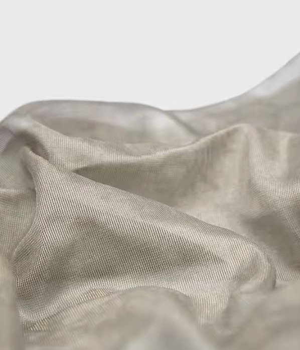 Sheer silver tulle mesh conductive fabric