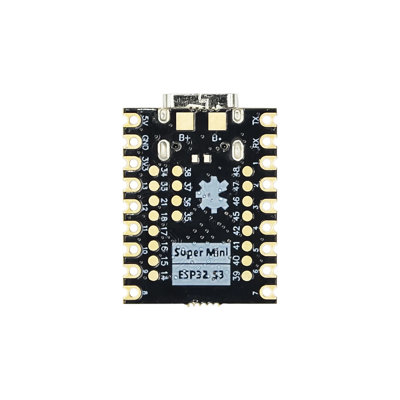 ESP32 microcontroller module on a white background