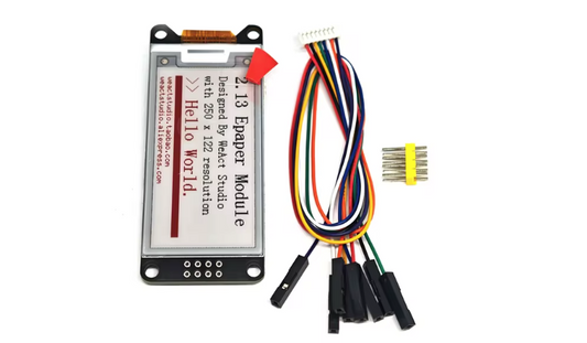E-Paper module with connectors on a white background