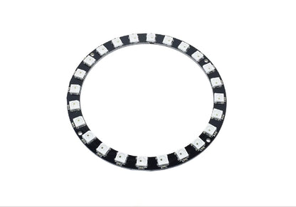 24-LED WS2812B RGB ring on a black PCB